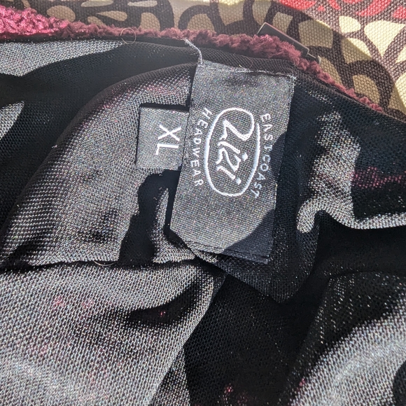 Cranberry Velvet Slouchy Beret/Beanie. Adjustable XL - Picture 5 of 5